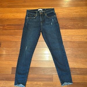 Blue Jeans, Loft brand , frayed and short in length